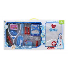  Doctor Playset Με Ιατρικά Εργαλεία Και Ποδιά Νοσοκόμας 