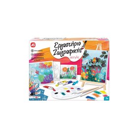 As company Εργαστήριο Ζωγραφικής Ακρυλικά Χρώματα Σετ Ζωγραφικής Με Ξύλινο Καβαλέτο Για 7+ Χρονών 