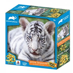 prime3d 3D Παζλ 100 Animal Planet - White Tiger  prime3d 3D Παζλ 100 Animal Planet - White Tiger