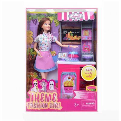 OEM Theme Fashion Doll Κούκλα Μανεκέν Σετ Ζαχαροπλαστείο 