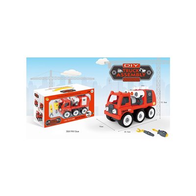  DIY Truck Assembly Συναρμολογούμενη Πυροσβεστική Για Μικρά Παιδιά 