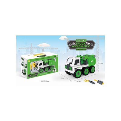  DIY Truck Assembly Συναρμολογούμενη Σκουπιδιάρα Για Μικρά Παιδιά 