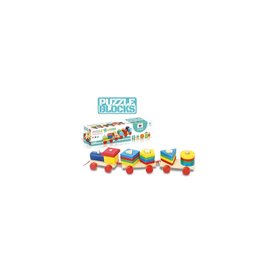 Puzzle Blocks Ξύλινο Τρενάκι Με Σχήματα   Puzzle Blocks Ξύλινο Τρενάκι Με Σχήματα