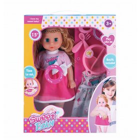  Sweet Baby Κούκλα 38Εκ Με Αξεσουάρ 