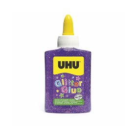 UHU Glitter Glue Purple Bottle 90Gr 88 Ml - Μωβ  UHU Glitter Glue Purple Bottle 90Gr 88 Ml - Μωβ