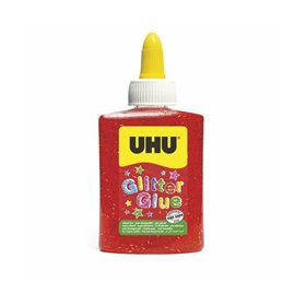 UHU Glitter Glue Red Bottle 90Gr 88 Ml - Κόκκινο  UHU Glitter Glue Red Bottle 90Gr 88 Ml - Κόκκινο
