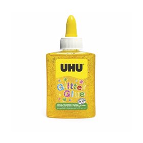 UHU Glitter Glue Yellow Bottle 90Gr 88Ml - Κίτρινο  UHU Glitter Glue Yellow Bottle 90Gr 88Ml - Κίτρινο