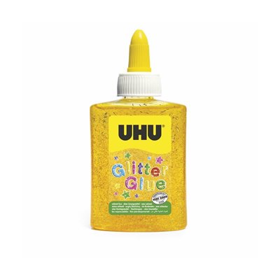 UHU Glitter Glue Yellow Bottle 90Gr 88Ml - Κίτρινο 