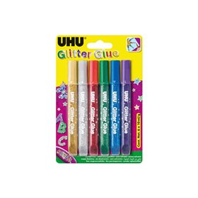 UHU Glitter Glue 6X10ml Σωληνάριο 6 X 10Ml  UHU Glitter Glue 6X10ml Σωληνάριο 6 X 10Ml