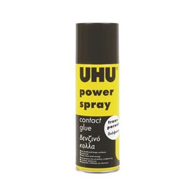 UHU Power Spray Βενζινόκολλας (Κόλλας Επαφής) 200 Ml  UHU Power Spray Βενζινόκολλας (Κόλλας Επαφής) 200 Ml