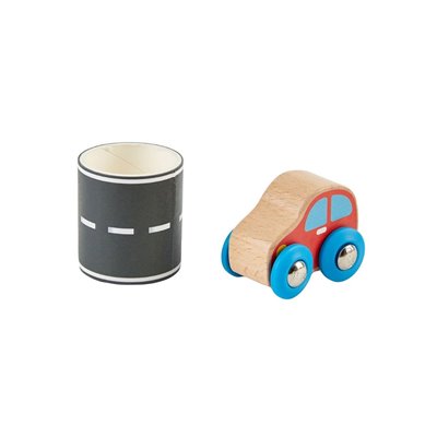 Hape Early Explorer Ξύλινο Αυτοκινητάκι Tape And Roll - 1Tμχ 