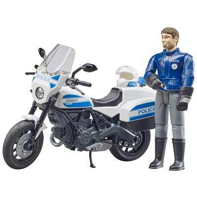 bruder Scrambler Ducati Police Bike Μηχανή Αστυνομίας Με Αναβάτη 