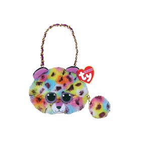 ty Giselle Χνουδωτό Mini Τσαντάκι Λεοπάρδαλη Πολύχρωμη  ty Giselle Χνουδωτό Mini Τσαντάκι Λεοπάρδαλη Πολύχρωμη