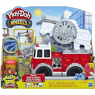 Hasbro Play-Doh Wheels Πυροσβεστικό Όχημα Με 5 Μη-Τοξικά Χρώματα 