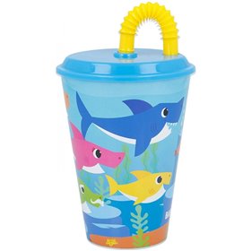 Stor Baby Shark Easy Sport Ποτήρι Με Καλαμάκι 430 Ml  Stor Baby Shark Easy Sport Ποτήρι Με Καλαμάκι 430 Ml
