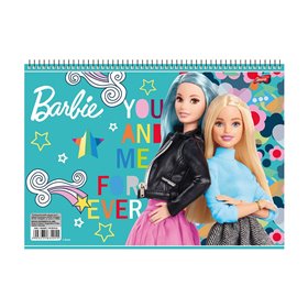 salko paper Μπλοκ Ζωγραφικής No 19 Barbie 40 Φύλλα 21X29 Εκ - 2 Σχέδια 