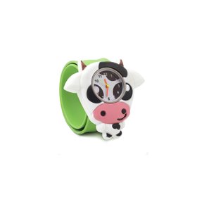 Wacky Watches Παιδικό Ρολόι Με Λουράκι Σιλικόνης Slap 3D Αγελάδα Λευκή  Wacky Watches Παιδικό Ρολόι Με Λουράκι Σιλικόνης Slap 3D Αγελάδα Λευκή