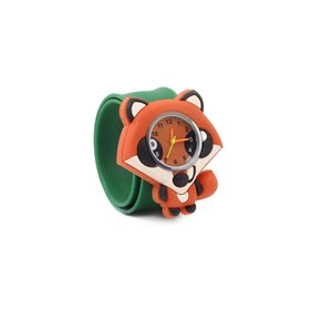 Wacky Watches Παιδικό Ρολόι Με Λουράκι Σιλικόνης Slap 3D Πράσινη Αλεπού  Wacky Watches Παιδικό Ρολόι Με Λουράκι Σιλικόνης Slap 3D Πράσινη Αλεπού