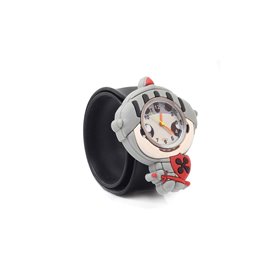 Wacky Watches Παιδικό Ρολόι Με Λουράκι Σιλικόνης Slap 3D Ιππότης Μαύρο  Wacky Watches Παιδικό Ρολόι Με Λουράκι Σιλικόνης Slap 3D Ιππότης Μαύρο