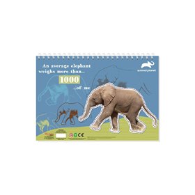 ANIMAL PLANET Μπλοκ Ζωγραφικής Με Αυτοκόλλητα And Stensil 23X33εκ. 40Φ. - 2 Σχέδια 