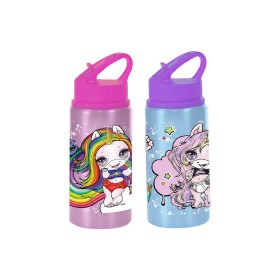 Diakakis imports Παγούρι Αλουμινίου Με Καλαμάκι Poopsie 500Ml - 2 Σχέδια 