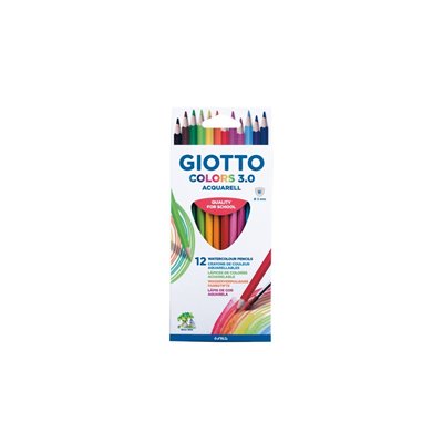 Giotto Colors 3.0 Aquarell Ξυλομπογιές Ακουαρέλας Σε Κουτί 12 Τεμαχίων 