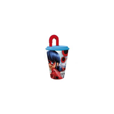 Πεδίο Εκδοτική Miraculous Ladybug Ποτήρι Με Καλαμάκι 430 Ml 