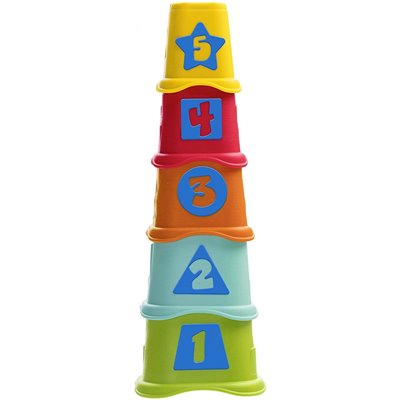 Chicco Stacking Cubes Πυραμίδα Με Κυβάκια 2 Σε 1 