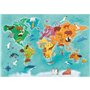 Clementoni Παιδικό Παζλ Color Exploring Maps Ζώα Του Κόσμου 250 Τμχ 