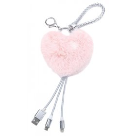 FunkyFish Palm Φορτιστής USB Καρδιά Ροζ  FunkyFish Palm Φορτιστής USB Καρδιά Ροζ