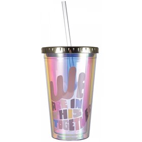 FunkyFish We Are In This Together Ποτήρι Με Καλαμάκι 500 Ml  FunkyFish We Are In This Together Ποτήρι Με Καλαμάκι 500 Ml