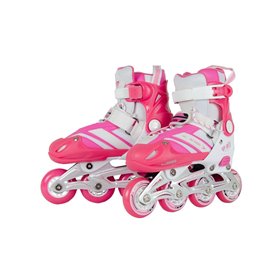 ΑΘΛΟΠΑΙΔΙΑ Roller Αυξομειούμενα 29-32 Σε Τσάντα Πλάτης Ροζ Action 