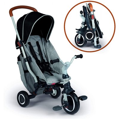 Smoby Τρίκυκλο Ποδηλατάκι Σπαστό Robin Folding Trike, Grey 