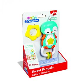 baby Clementoni Baby Βρεφική Ηλεκτρονική Κουδουνίστρα Πιγκουίνος Για 3+ Μηνών 