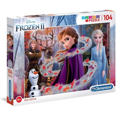 Clementoni Παιδικό Παζλ Color Glitter Frozen 104 Τμχ 