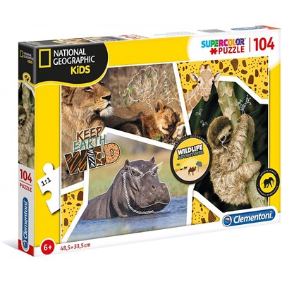 Clementoni Παιδικό Παζλ Color Wildlife Adventurer 104 Τμχ 