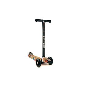 ΑΘΛΟΠΑΙΔΙΑ Πατίνι Τρίτροχο Με Φωτιζόμενα Ροδάκια, 9 - Γκράφιτι Μαύρο 