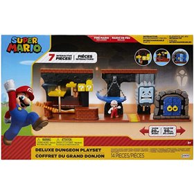JAKKS PACIFIC Σετ Παιχνιδιού Super Mario Με Φιγούρες Deluxe Dungeon(Super Mario) 