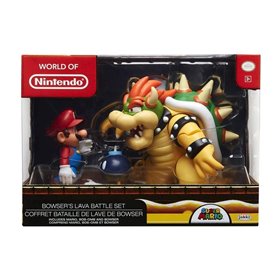 JAKKS PACIFIC Σετ Διόραμα Με 3 Φιγούρες Super Mario Bowser Vs Mario (Super Mario) 