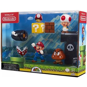 JAKKS PACIFIC Σετ Διόραμα Με 5 Φιγούρες Super Mario Acorn Plains (Super Mario) 