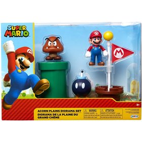 JAKKS PACIFIC Σετ Διόραμα Με 5 Φιγούρες Super Mario Acorn Plains 2 (Super Mario) 