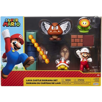 JAKKS PACIFIC Σετ Διόραμα Με 5 Φιγούρες Super Mario Lava Castle (Super Mario) 