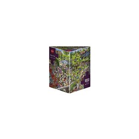 HEYE Παζλ 1000 Tanck: Πάρτυ Με Γάτες Party Cats Σε Τριγωνικό Κουτί 