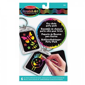 Melissa and Doug Scratch Art Key Chain Party Pack Activity Kit - 6 Μπρελόκ 