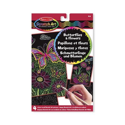 Melissa and Doug Scratch Art Color-Reveal Pictures: Butterflies And Flowers Πεταλούδες Και Λουλούδια 