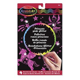 Melissa and Doug Scratch Art Activity Kit: Princess Pink Glitter 