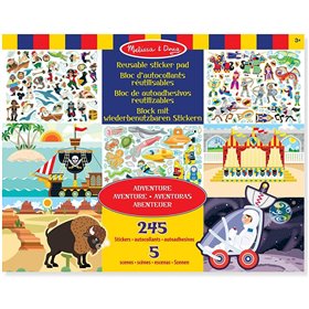Melissa and Doug Reusable Sticker Pad Περιπέτεια - 245+ Αυτοκόλλητα 