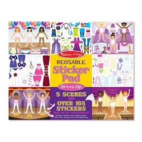 Melissa and Doug Reusable Sticker Pad - Dress Up Ντύσε Τα Κοριτσάκια 