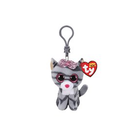 ty Beanie Boos Clip Kiki Χνουδωτό Κλιπ Γάτα Γκρι 8,5Εκ. 