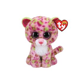 ty Beanie Boos Lainey Χνουδωτό Λεοπάρδαλη Ροζ 15Εκ 